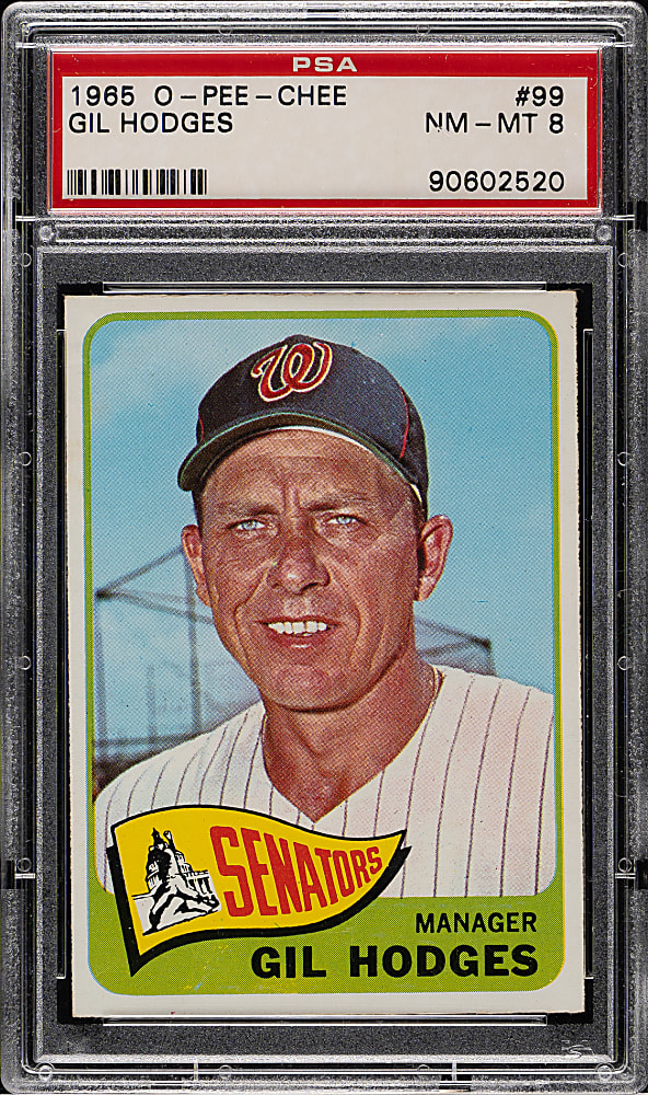 1965 O-Pee-Chee #99 Gil Hodges PSA NM-MT 8
