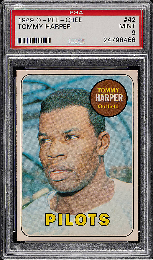 1969 O-Pee-Chee #42 Tommy Harper PSA MINT 9