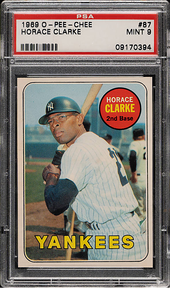 1969 O-Pee-Chee #87 Horace Clarke PSA MINT 9