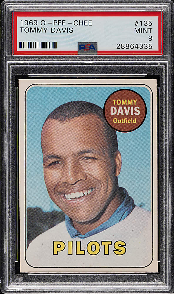 1969 O-Pee-Chee #135 Tommy Davis PSA MINT 9