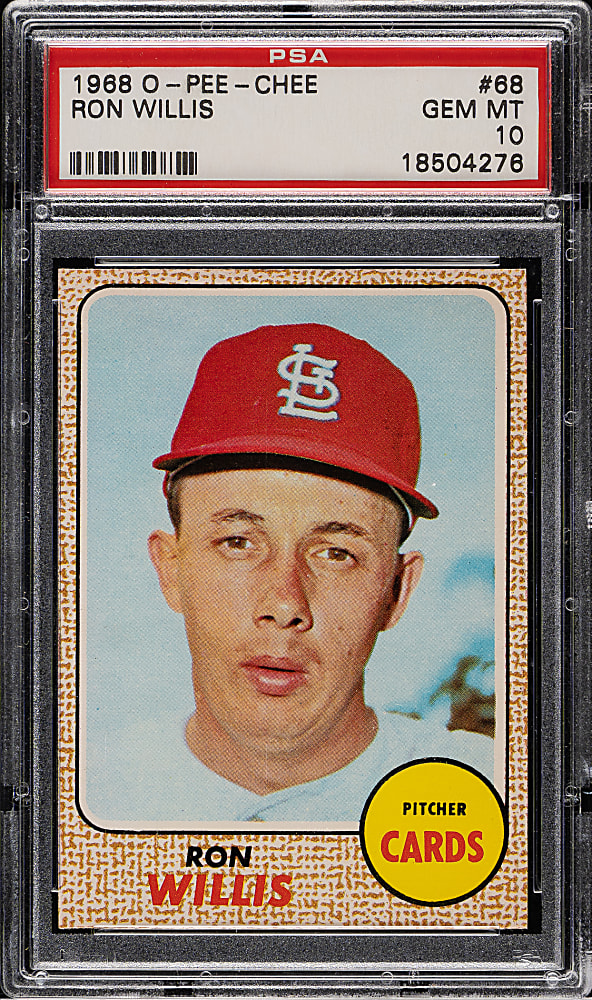 1968 O-Pee-Chee #68 Ron Willis PSA GEM MINT 10