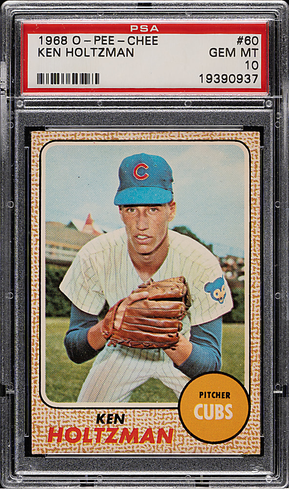 1968 O-Pee-Chee #60 Ken Holtzman PSA GEM MINT 10