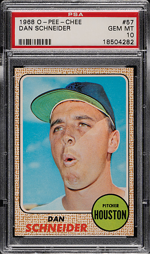 1968 O-Pee-Chee #57 Dan Schneider PSA GEM MINT 10