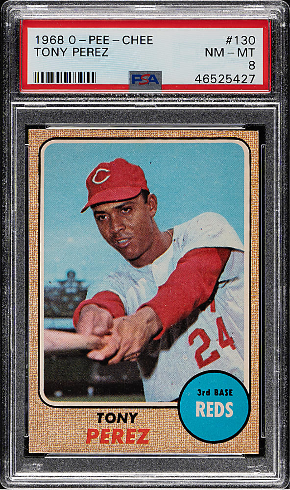 1968 O-Pee-Chee #130 Tony Perez PSA NM-MT 8