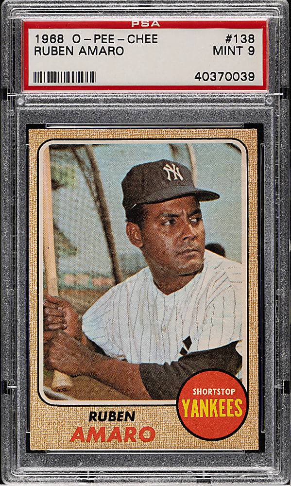 1968 O-Pee-Chee #138 Ruben Amaro PSA MINT 9