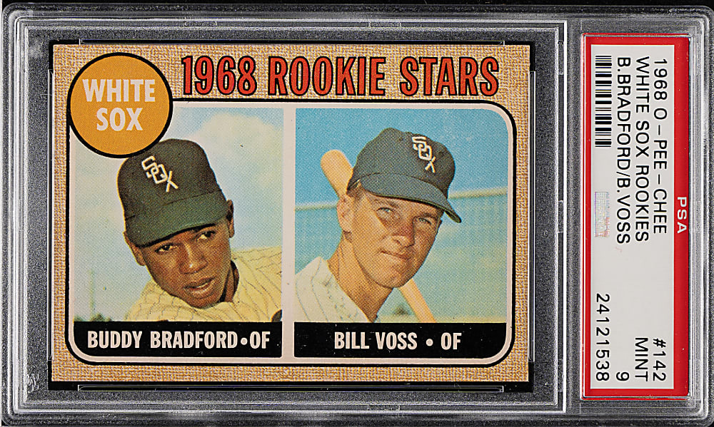 1968 O-Pee-Chee #142 Bradford/Voss PSA MINT 9