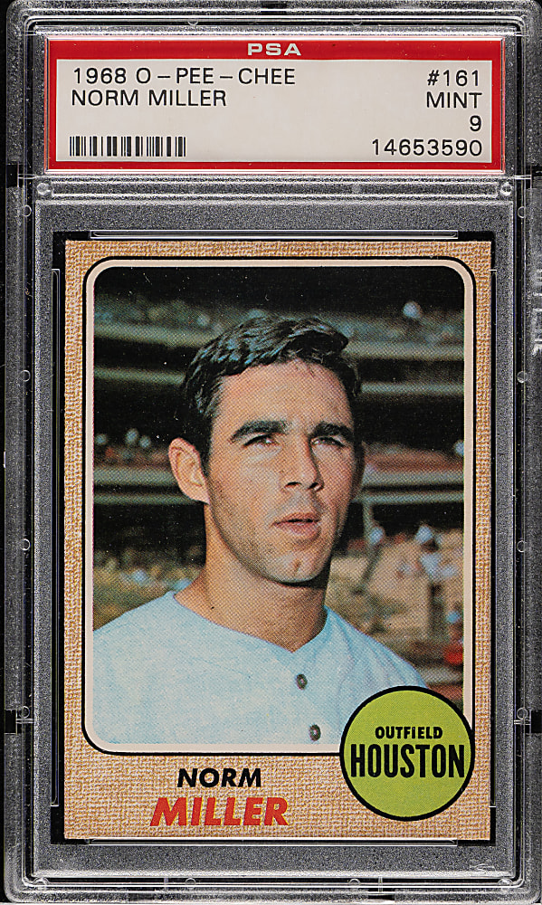 1968 O-Pee-Chee #161 Norm Miller PSA MINT 9