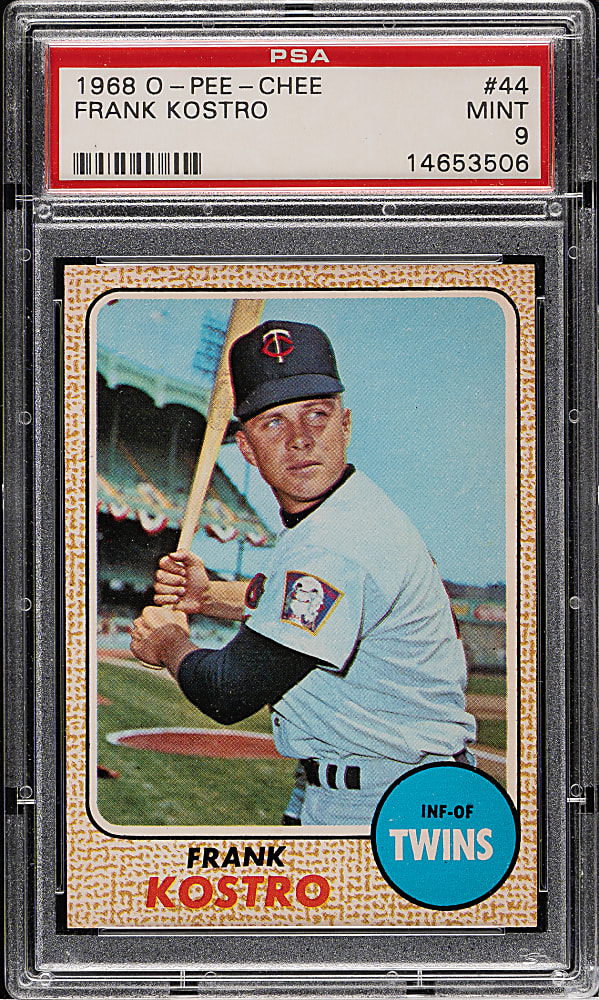 1968 O-Pee-Chee #44 Frank Kostro PSA MINT 9