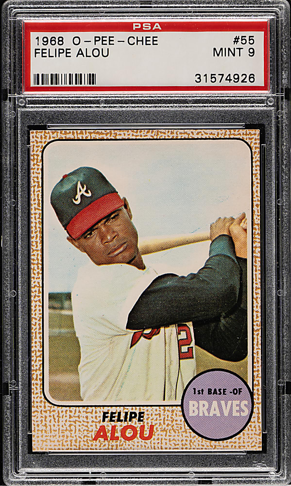 1968 O-Pee-Chee #55 Felipe Alou PSA MINT 9