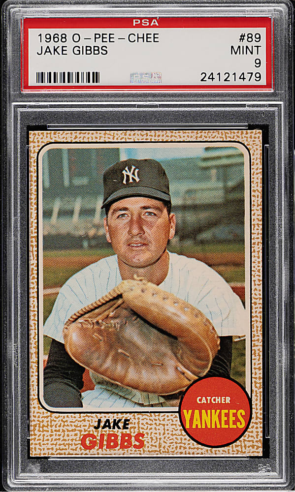 1968 O-Pee-Chee #89 Jake Gibbs PSA MINT 9