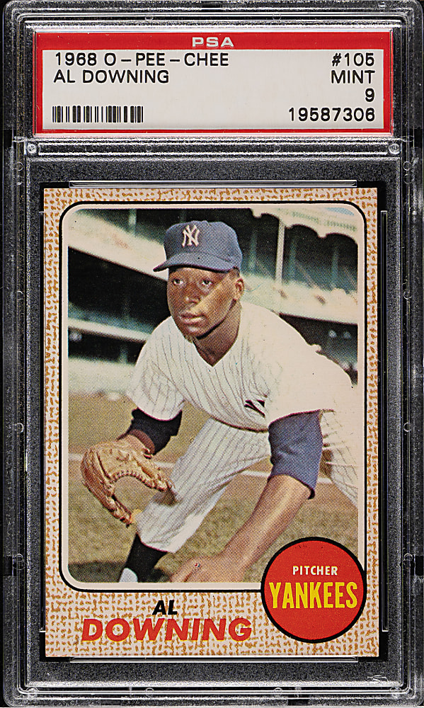 1968 O-Pee-Chee #105 Al Downing PSA MINT 9
