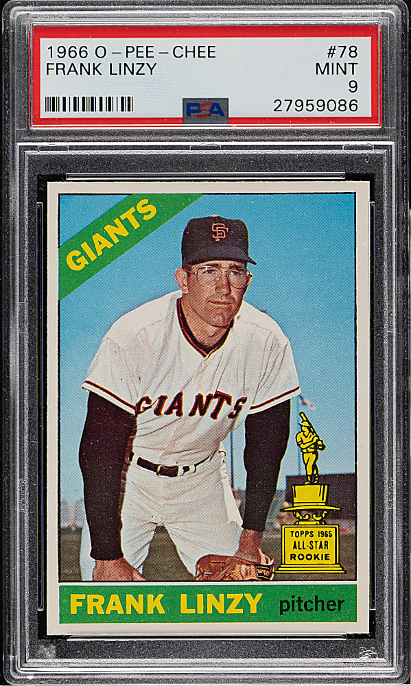 1966 O-Pee-Chee #78 Frank Linzy PSA MINT 9