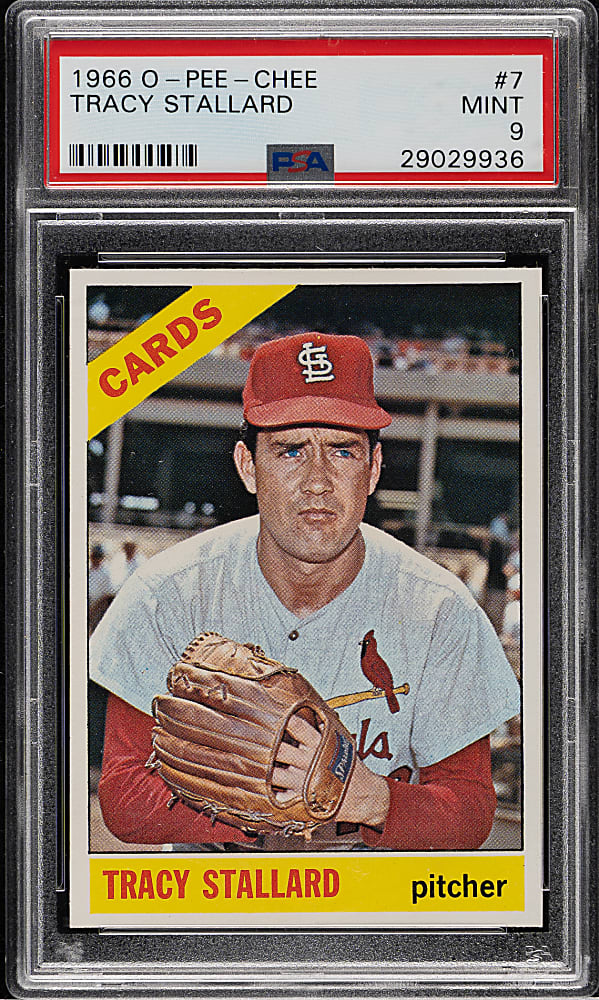 1966 O-Pee-Chee #7 Tracy Stallard PSA MINT 9