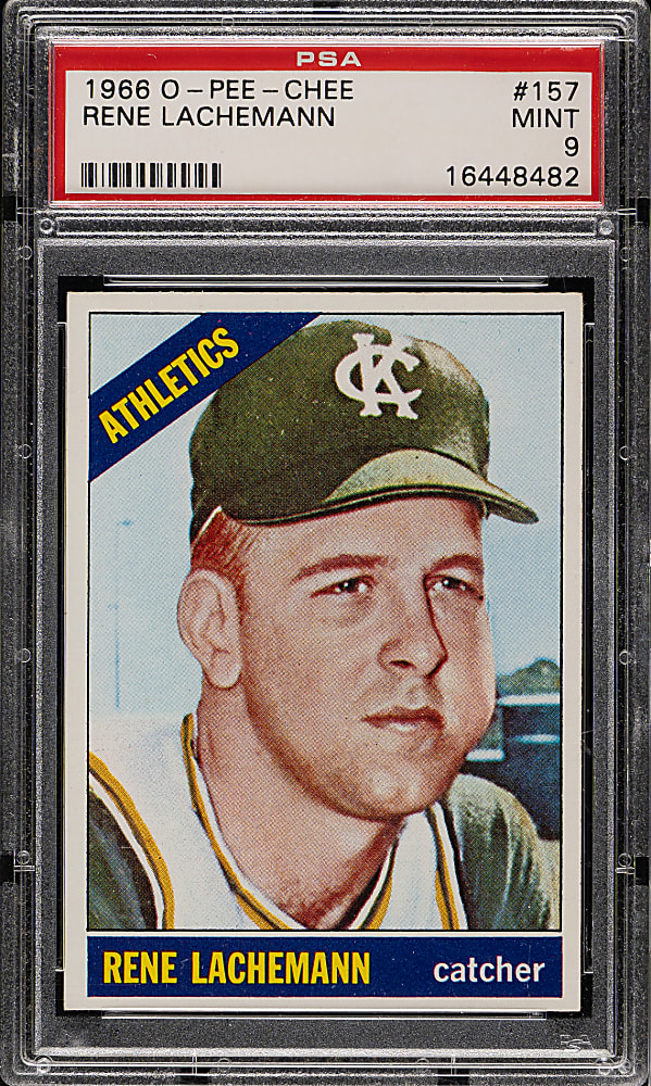 1966 O-Pee-Chee #157 Rene Lachemann PSA MINT 9
