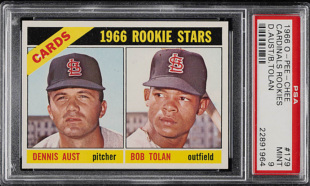 1966 O-Pee-Chee #179 Aust/Tolan PSA MINT 9
