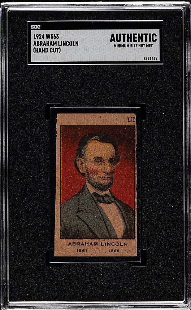 1924 W563 Abraham Lincoln SGC Authentic