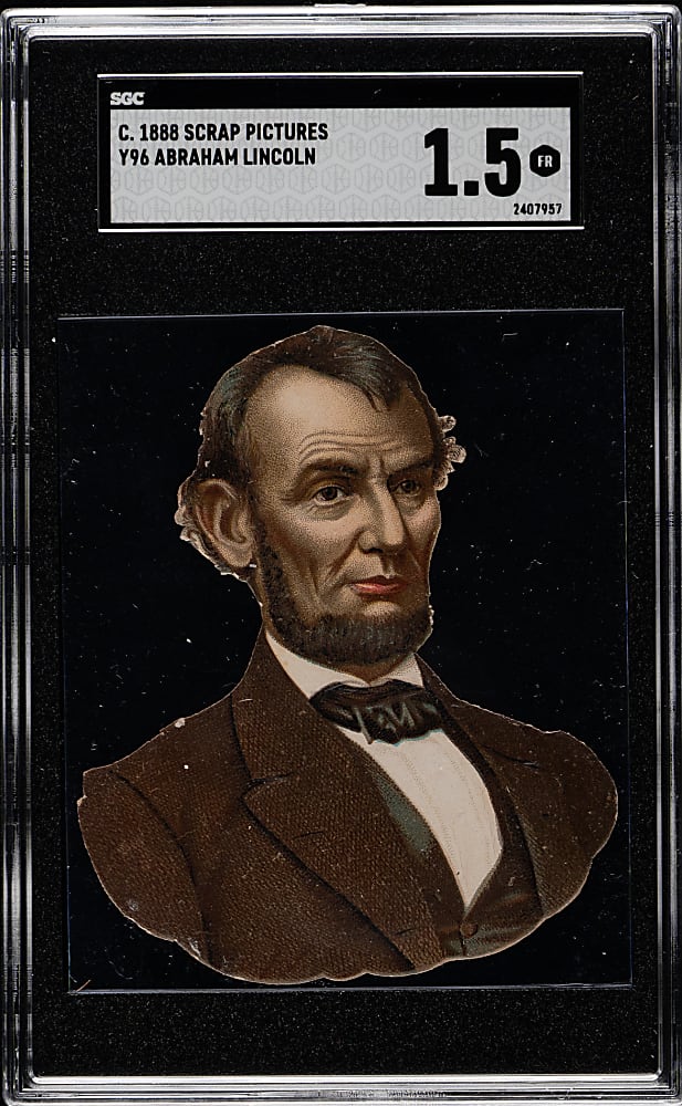 1888 Y96 President Diecuts Abraham Lincoln Large SGC FAIR 1.5