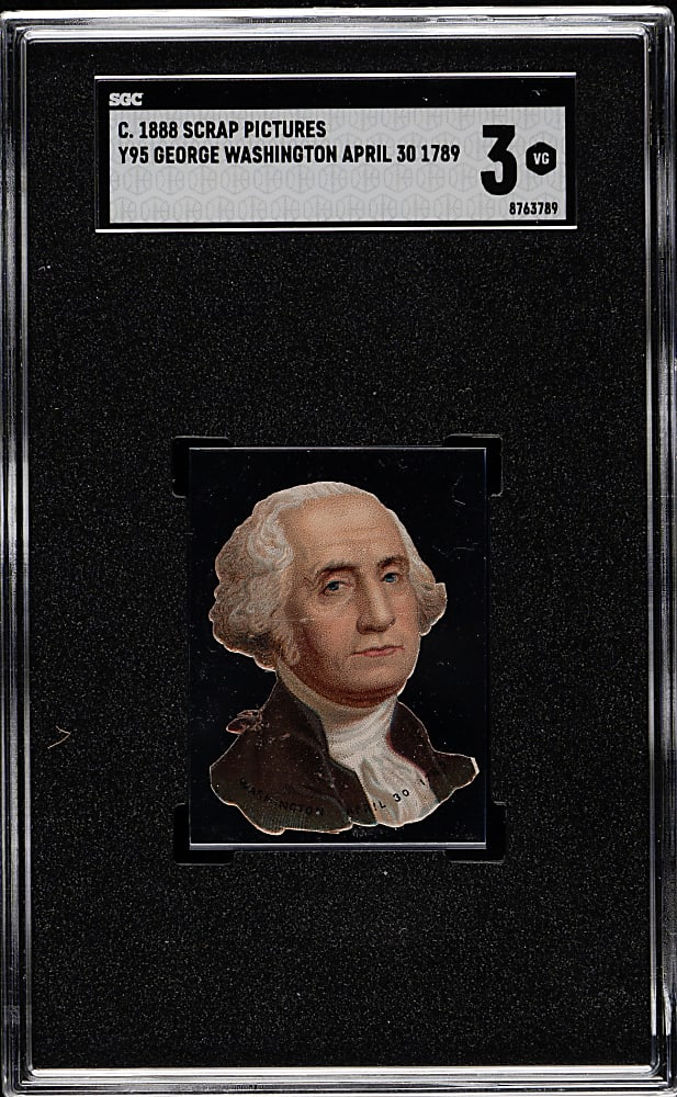 1880s Y95 Scrap Pictures "U.S. Presidents" George Washington Micro SGC VG 3