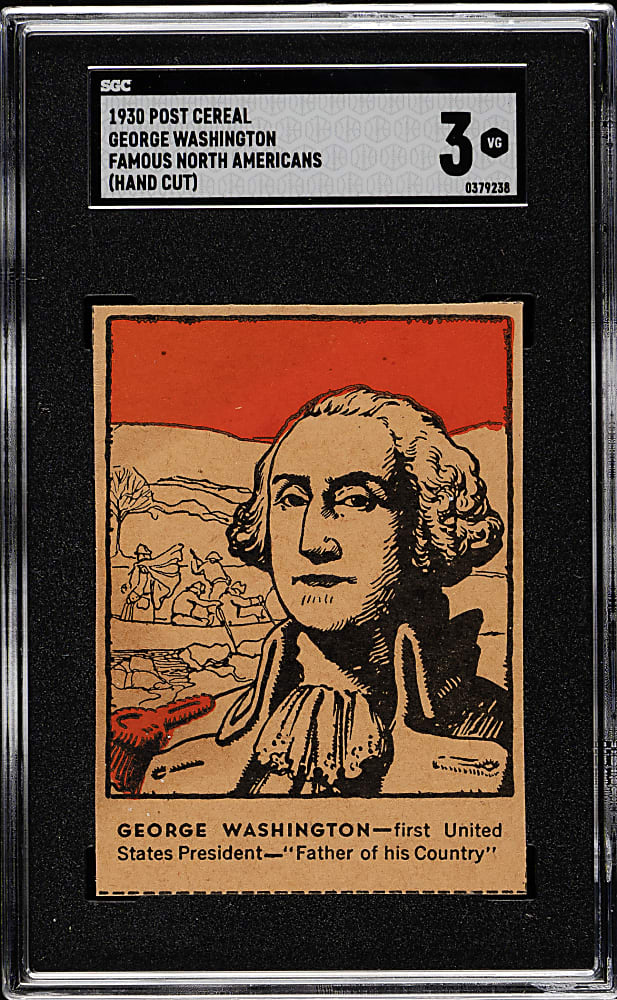 1930 Post Cereal "Famous North Americans" George Washington SGC VG 3