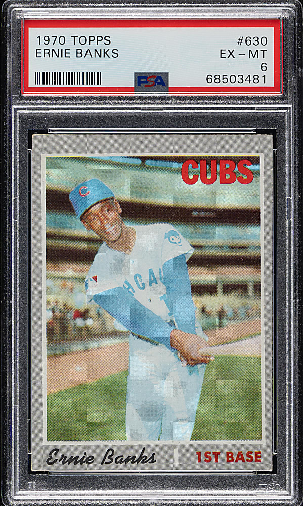 1970 Topps #630 Ernie Banks PSA EX-MT 6