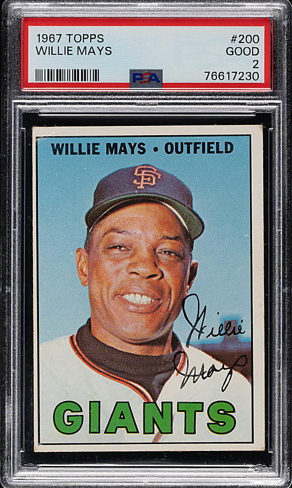 1967 Topps #200 Willie Mays PSA GOOD 2