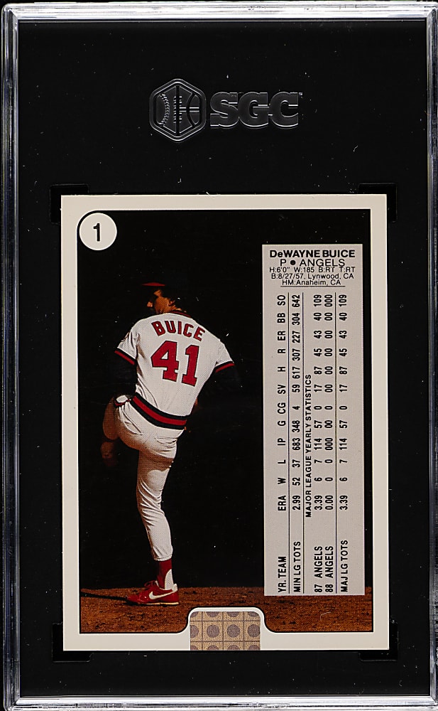 1989 Upper Deck Prototypes #1 Dewayne Buice SGC NM/MT+ 8.5