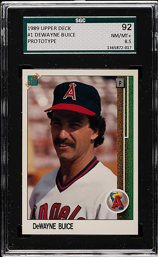 1989 Upper Deck Prototypes #1 Dewayne Buice SGC NM/MT+ 92