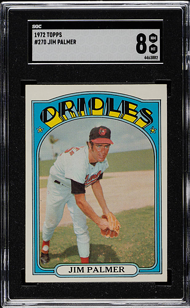 1972 Topps #270 Jim Palmer SGC NM/MT 8