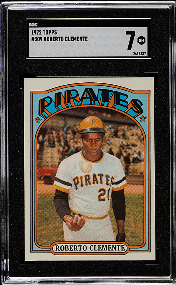 1972 Topps #309 Roberto Clemente SGC NM 7