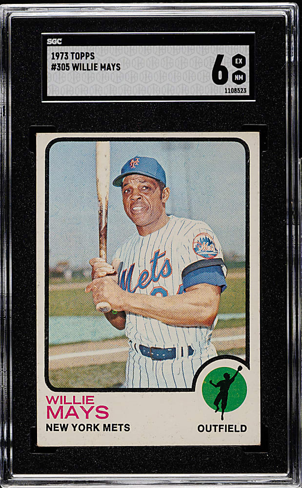 1973 Topps #305 Willie Mays SGC EX/NM 6