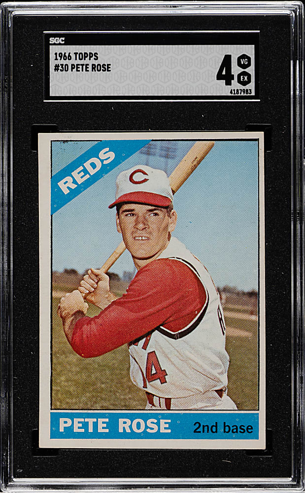 1966 Topps #30 Pete Rose SGC VG/EX 4
