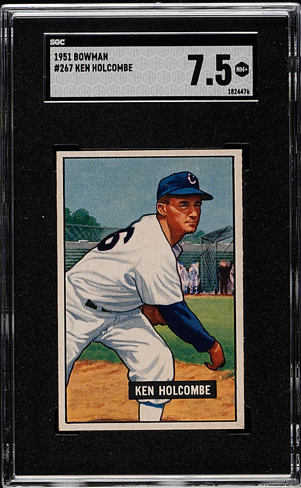 1951 Bowman #267 Ken Holcombe SGC NM+ 7.5