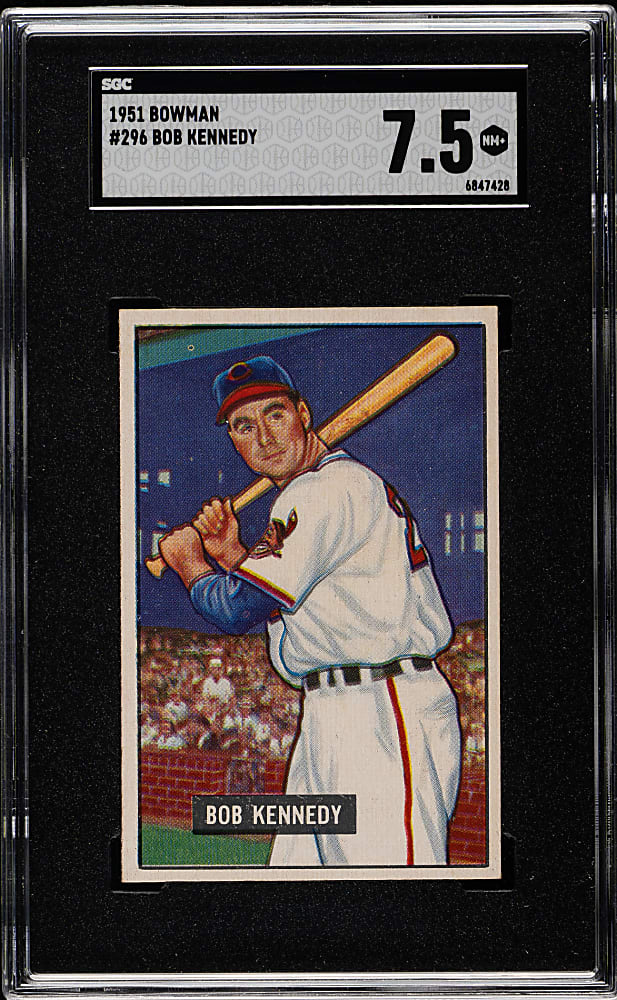 1951 Bowman #296 Bob Kennedy SGC NM+ 7.5