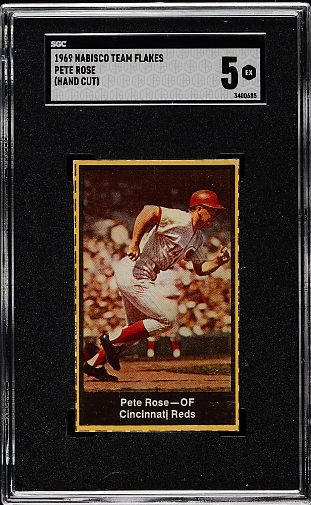 1969 Nabisco Team Flakes Pete Rose SGC EX 5