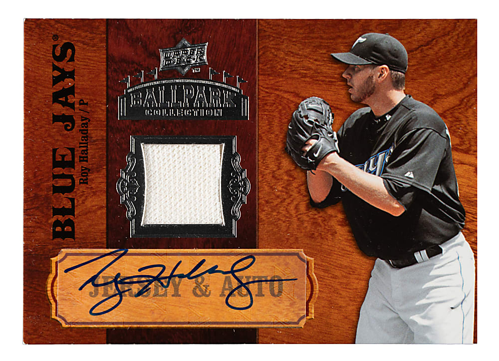 2008 Upper Deck Ballpark Collection Single Swatch Jersey Autographs #SA-97 Roy Halladay