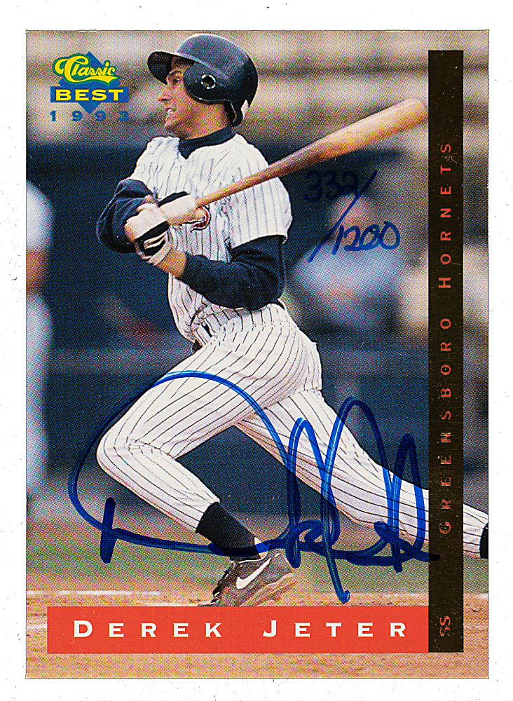 1993 Classic Best Autographs Derek Jeter #332/1,200