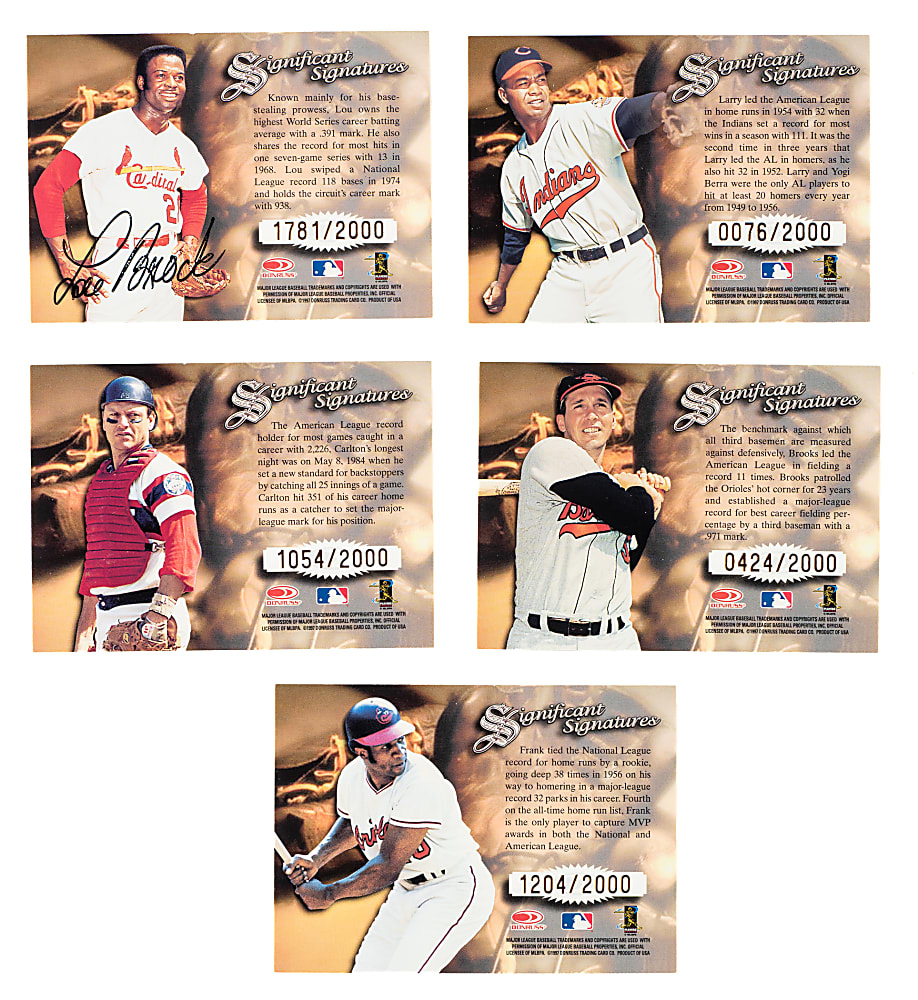 1997 Donruss Significant Signatures Hall of Fame Collection (5)