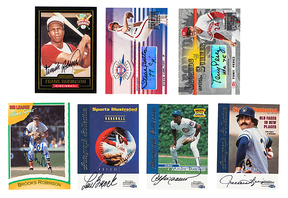 1996 to 2003 Donruss, Big League Chew, and Sports Illustrated Autographs Hall of Fame Collection (7)