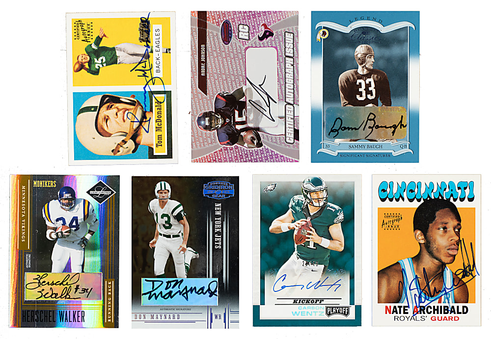 1996 to 2016 Topps, Bowman, and Panini Football and Basketball Autographs Collection (7)