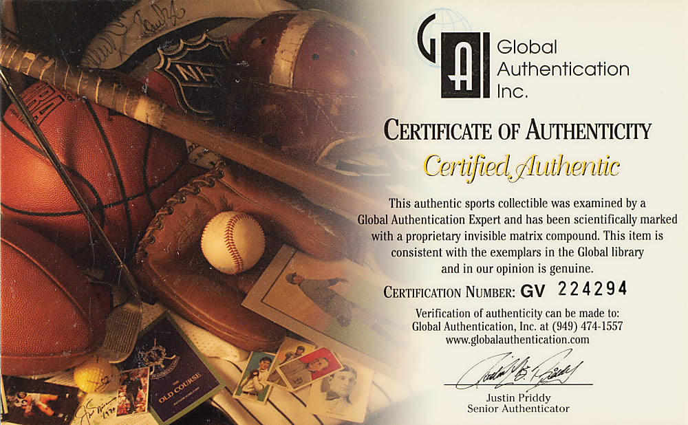 1998 Ron Mix Hall of Fame Autographs Football Sammy Baugh