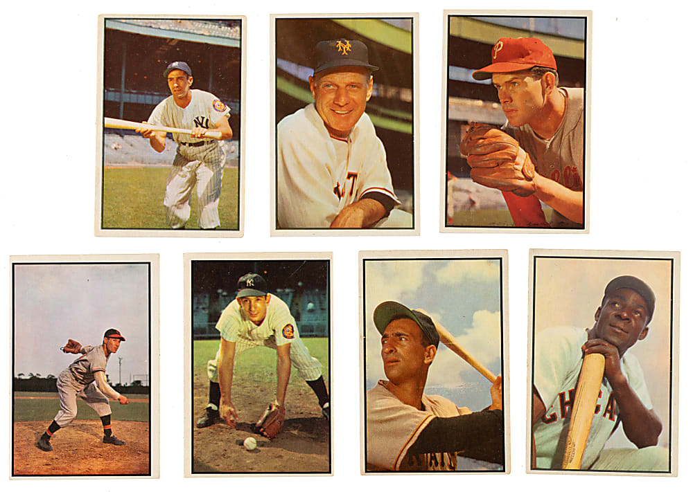 1953 Bowman Color Near-Complete Set (156/160) Including 84 PSA- and SGC-Graded Cards