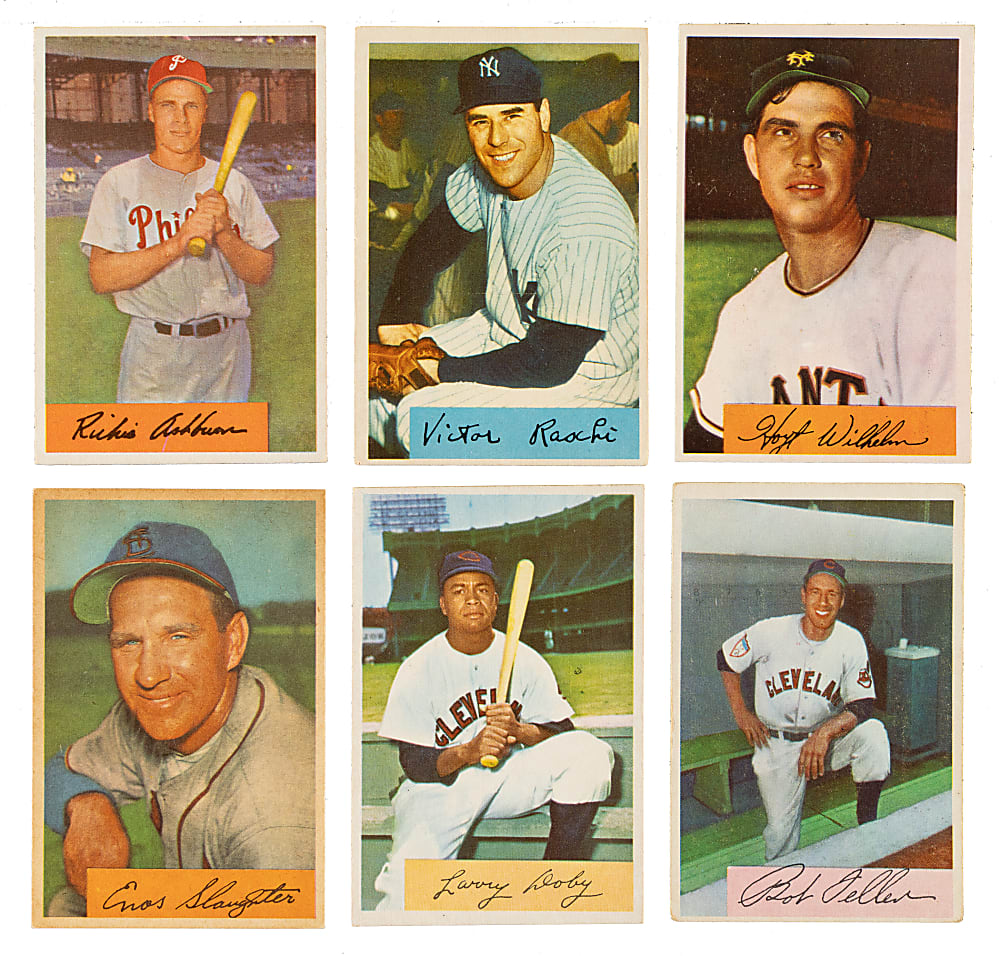 1954 Bowman Near-Complete Set (218/224) Including 103 PSA-Graded Cards