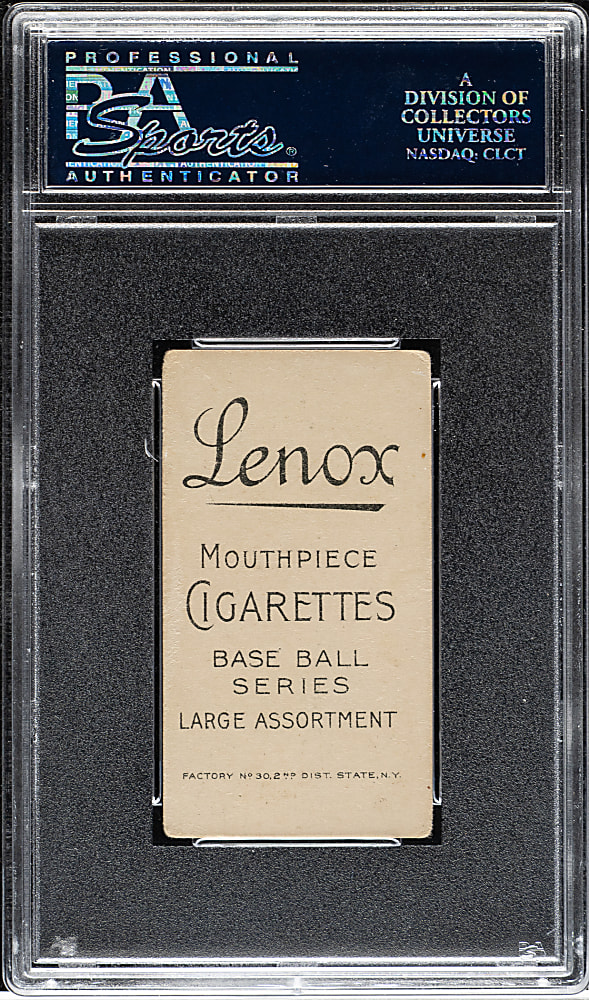 1909-1911 T206 White Border Buck Herzog PSA VG 3 - Black Lenox Back - 1 of 2 - Highest Graded!