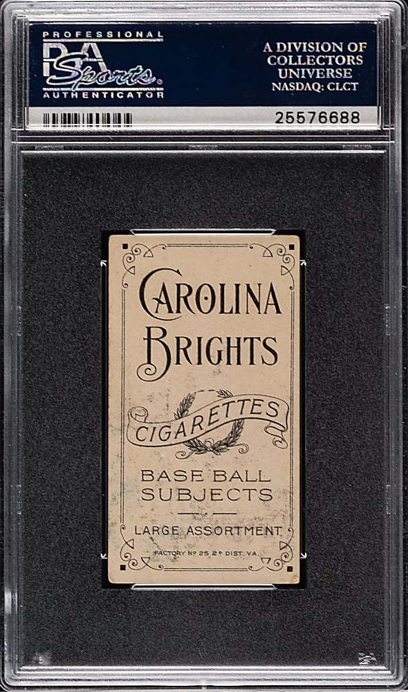 1909-1911 T206 White Border Bill Burns PSA VG+ 3.5 - Carolina Brights Back