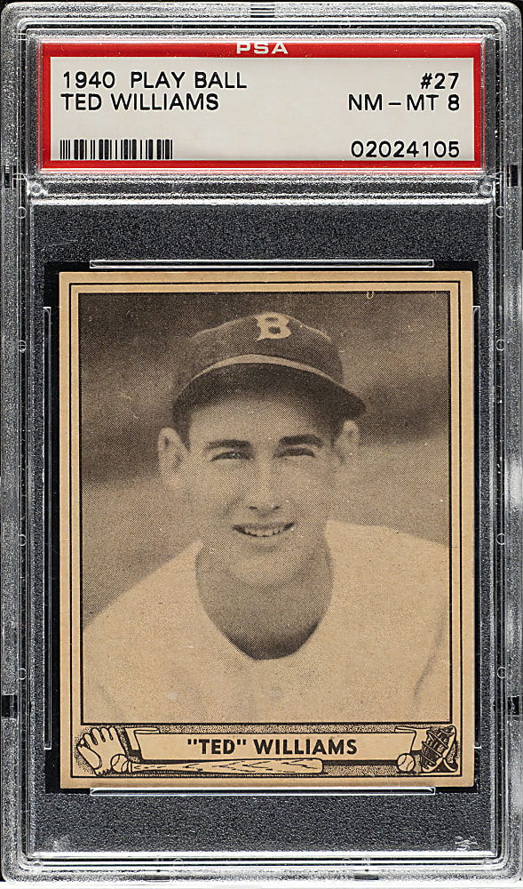 1940 R335 Play Ball #27 Ted Williams PSA NM-MT 8