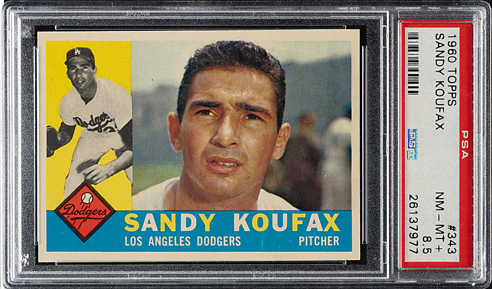 1960 Topps #343 Sandy Koufax PSA NM-MT+ 8.5