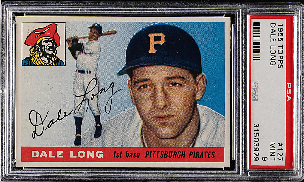 1955 Topps #127 Dale Long PSA MINT 9