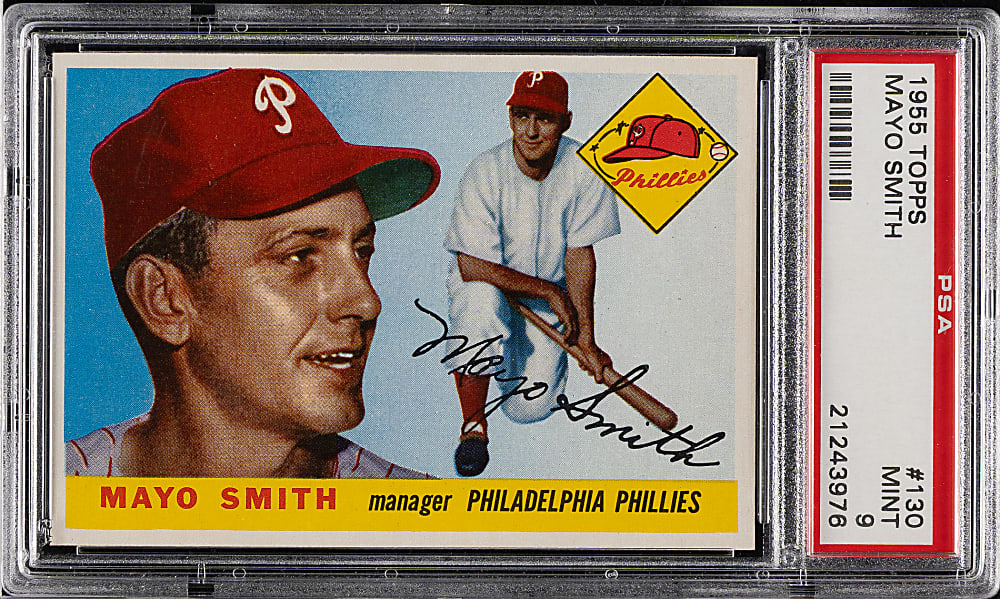1955 Topps #130 Mayo Smith PSA MINT 9