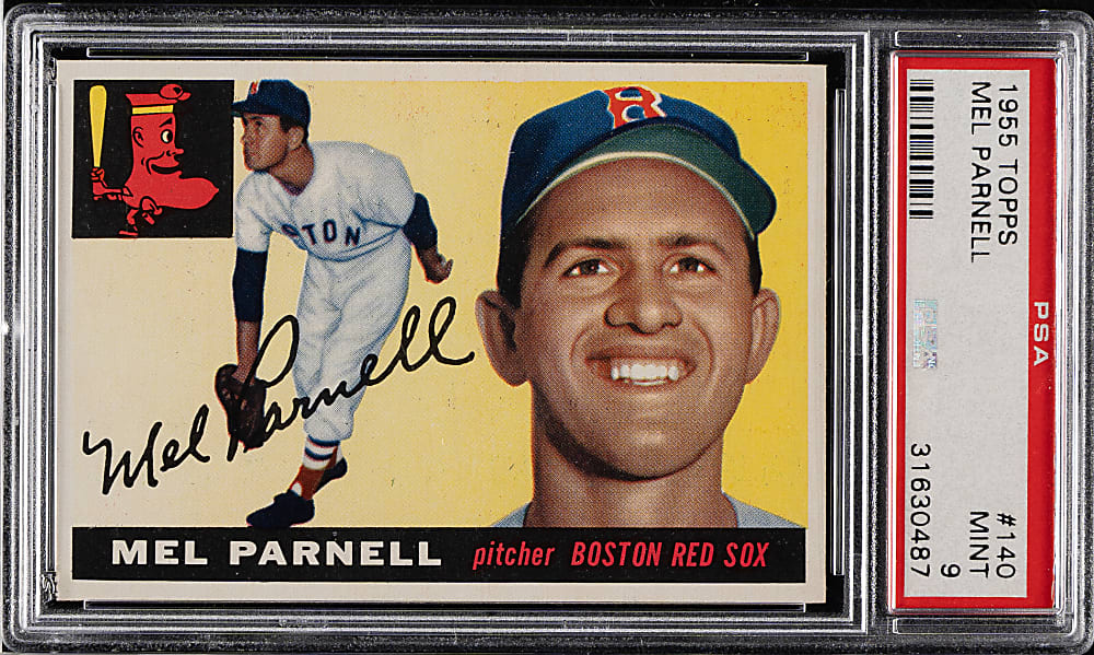 1955 Topps #140 Mel Parnell PSA MINT 9