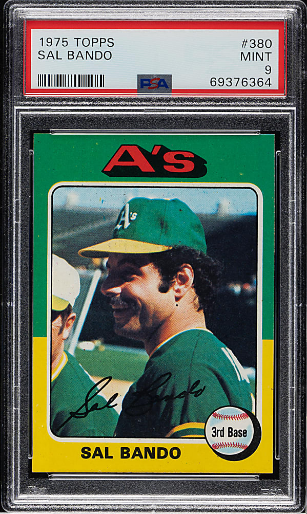 1975 Topps #380 Sal Bando PSA MINT 9